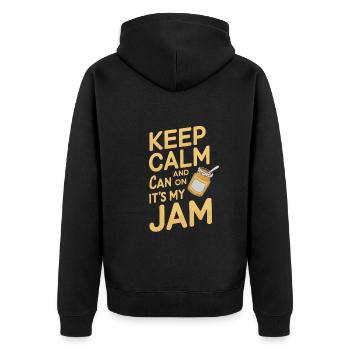 Preserving homemade food - Unisex Premium Organic Zip Hoodie - black - Back - Nico (187cm)