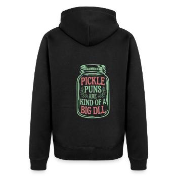 Preserving homemade food - Unisex Premium Organic Zip Hoodie - black - Back - Nico (187cm)