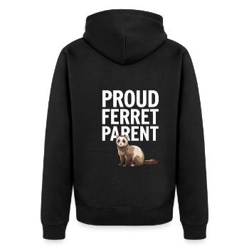 Propriétaire de furet, Amateur de furets, Bonbons - Veste à capuche bio Premium Unisexe - noir - Dos - Nico (187cm)