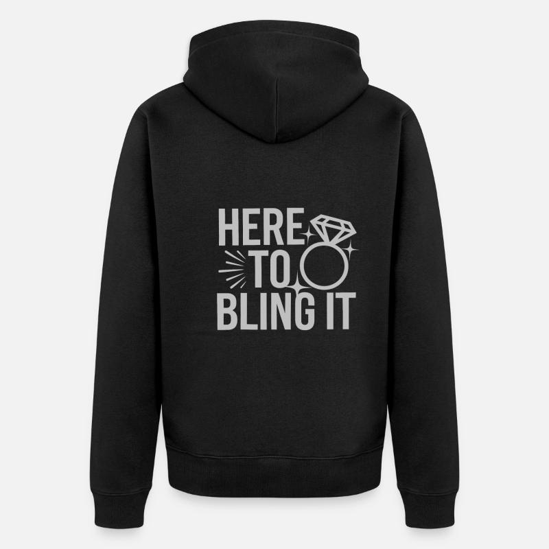 Ring Dude Hochzeitszeremonie Ring Guy - Unisex Premium Bio Zip Hoodie - Schwarz