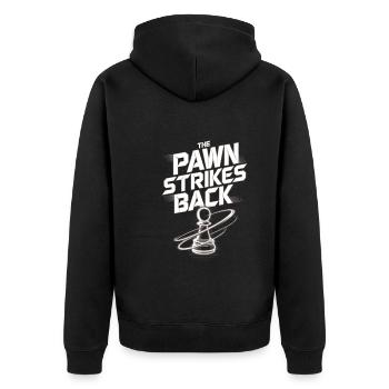 Schach-humor-liebhaber Lustige Schachmatt- Und - Unisex Premium Bio Zip Hoodie - Schwarz - Hinten - Nico (187cm)