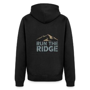 Des trails de course pour les amateurs de trail running - Veste à capuche bio Premium Unisexe - noir - Dos - Nico (187cm)