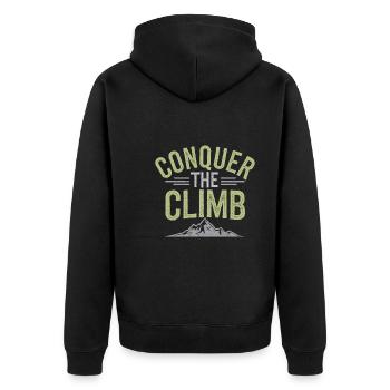 Des trails de course pour les amateurs de trail running - Veste à capuche bio Premium Unisexe - noir - Dos - Nico (187cm)