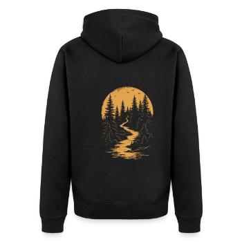 Des trails de course pour les amateurs de trail running - Veste à capuche bio Premium Unisexe - noir - Dos - Nico (187cm)