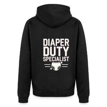 Humour parental Les nouveaux pères ont pour la première fois - Veste à capuche bio Premium Unisexe - noir - Dos - Nico (187cm)
