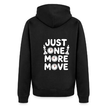 Chess Revival Movement Chess Lover Strategic - Unisex Premium Organic Zip Hoodie - black - Back - Nico (187cm)