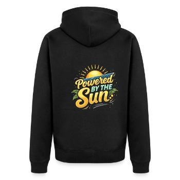 Énergie solaire Énergie renouvelable Mode de vie durable - Veste à capuche bio Premium Unisexe - noir - Dos - Nico (187cm)