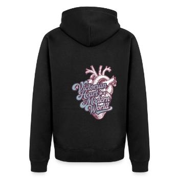 Geschichtsfächer Aus Der Viktorianischen Zeit, - Unisex Premium Bio Zip Hoodie - Schwarz - Hinten - Nico (187cm)