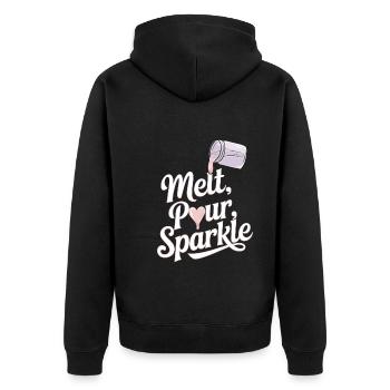 Des bougies faites à la main et créatives à fabriquer soi-même - Veste à capuche bio Premium Unisexe - noir - Dos - Nico (187cm)