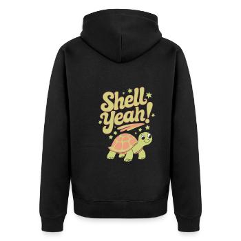 Schildkrötenpflege Für Besitzer Von - Unisex Premium Bio Zip Hoodie - Schwarz - Hinten - Nico (187cm)