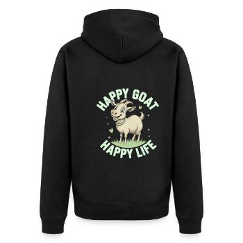 DIY mushroom enthusiasts Home mushroom cultivation - Unisex Premium Organic Zip Hoodie - black - Back - Nico (187cm)