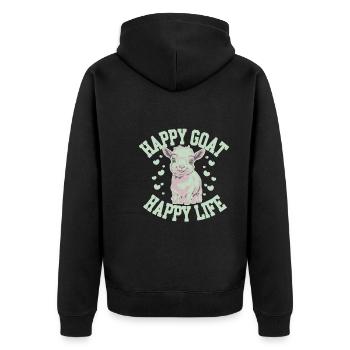 DIY mushroom enthusiasts Home mushroom cultivation - Unisex Premium Organic Zip Hoodie - black - Back - Nico (187cm)