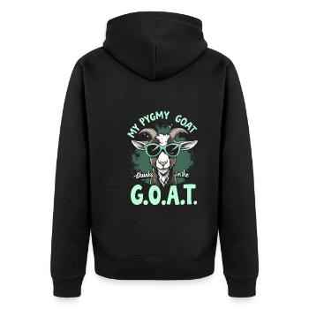 DIY mushroom enthusiasts Home mushroom cultivation - Unisex Premium Organic Zip Hoodie - black - Back - Nico (187cm)