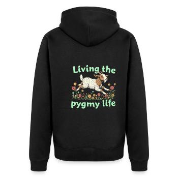 DIY mushroom enthusiasts Home mushroom cultivation - Unisex Premium Organic Zip Hoodie - black - Back - Nico (187cm)