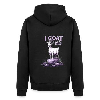 Diy-pilz-enthusiasten Heim-pilzzucht - Unisex Premium Bio Zip Hoodie - Schwarz - Hinten - Nico (187cm)