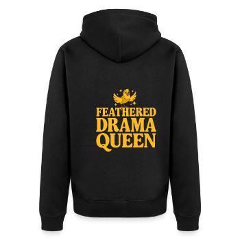Pet, canary, owner, bird lover and - Unisex Premium Organic Zip Hoodie - black - Back - Nico (187cm)