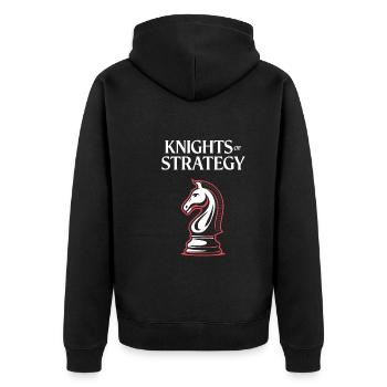 Chess Revival Movement Chess Lover Strategic - Unisex Premium Organic Zip Hoodie - black - Back - Nico (187cm)