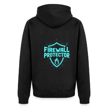 Ethisches Hacking Cybersicherheit Digitale - Unisex Premium Bio Zip Hoodie - Schwarz - Hinten - Nico (187cm)