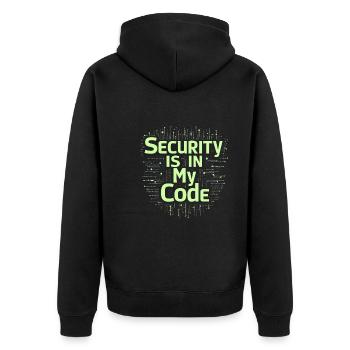 Ethisches Hacking Cybersicherheit Digitale - Unisex Premium Bio Zip Hoodie - Schwarz - Hinten - Nico (187cm)