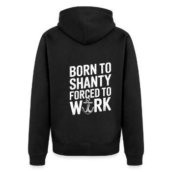 Sailors Sea Shanty Singing Ship Adventures - Unisex Premium Organic Zip Hoodie - black - Back - Nico (187cm)