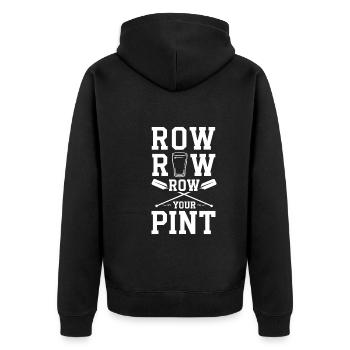 Sailors Sea Shanty Singing Ship Adventures - Unisex Premium Organic Zip Hoodie - black - Back - Nico (187cm)
