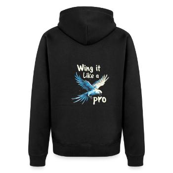Propriétaire de perroquet Parrot Life et exotique - Veste à capuche bio Premium Unisexe - noir - Dos - Nico (187cm)