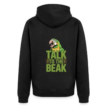Papageienbesitzer Papageienleben Und Exotischer - Unisex Premium Bio Zip Hoodie - Schwarz - Hinten - Nico (187cm)