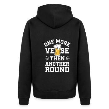 Sailors Sea Shanty Singing Ship Adventures - Unisex Premium Organic Zip Hoodie - black - Back - Nico (187cm)