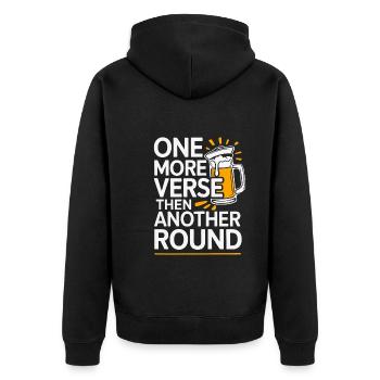 Sailors Sea Shanty Singing Ship Adventures - Unisex Premium Bio Zip Hoodie - Schwarz - Hinten - Nico (187cm)