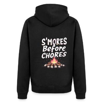 Fire Pits Backyard Gatherings In - Unisex Premium Organic Zip Hoodie - black - Back - Nico (187cm)