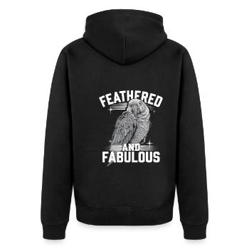 Papageienbesitzer Papageienleben Und Exotischer - Unisex Premium Bio Zip Hoodie - Schwarz - Hinten - Nico (187cm)