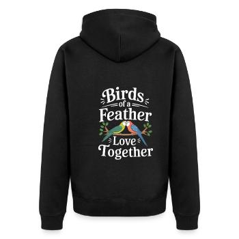 Papageienbesitzer Papageienleben Und Exotischer - Unisex Premium Bio Zip Hoodie - Schwarz - Hinten - Nico (187cm)