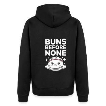 Dim-sum lovers of Chinese cuisine and dumplings - Unisex Premium Organic Zip Hoodie - black - Back - Nico (187cm)