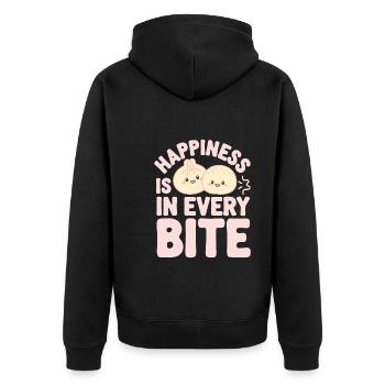 Dim-sum-liebhaber Chinesischer Küche Und Knödel - Unisex Premium Bio Zip Hoodie - Schwarz - Hinten - Nico (187cm)