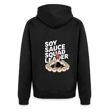 Dim-sum-liebhaber Chinesischer Küche Und Knödel - Unisex Premium Bio Zip Hoodie - Schwarz - Hinten - Nico (187cm)