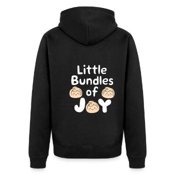 Dim-sum-liebhaber Chinesischer Küche Und Knödel - Unisex Premium Bio Zip Hoodie - Schwarz - Hinten - Nico (187cm)