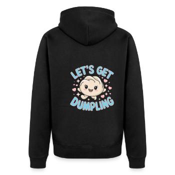 Dim-sum-liebhaber Chinesischer Küche Und Knödel - Unisex Premium Bio Zip Hoodie - Schwarz - Hinten - Nico (187cm)
