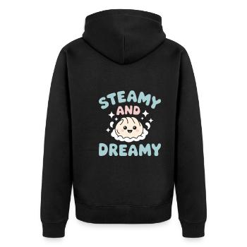 Dim-sum-liebhaber Chinesischer Küche Und Knödel - Unisex Premium Bio Zip Hoodie - Schwarz - Hinten - Nico (187cm)