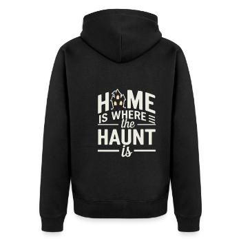 Cozy, Horror, Aesthetics, Spooky, Cozy - Unisex Premium Organic Zip Hoodie - black - Back - Nico (187cm)
