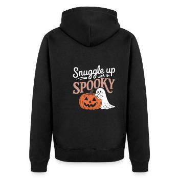 Cozy, Horror, Aesthetics, Spooky, Cozy - Unisex Premium Organic Zip Hoodie - black - Back - Nico (187cm)