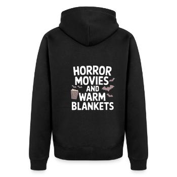 Cozy, Horror, Aesthetics, Spooky, Cozy - Unisex Premium Organic Zip Hoodie - black - Back - Nico (187cm)