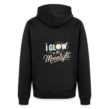 Funktioneller Sarkasmus-morgen Für Nachteulen - Unisex Premium Bio Zip Hoodie - Schwarz - Hinten - Nico (187cm)