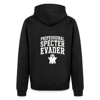 Paranormal Comedy Funny Ghost Humor Lighthearted - Unisex Premium Organic Zip Hoodie - black - Back - Nico (187cm)