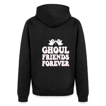 Paranormal Comedy Funny Ghost Humor Lighthearted - Unisex Premium Organic Zip Hoodie - black - Back - Nico (187cm)