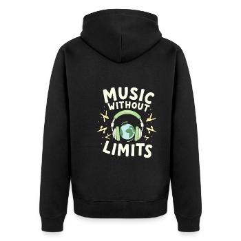 Un son haut de gamme de haute qualité pour la culture audiophile - Veste à capuche bio Premium Unisexe - noir - Dos - Nico (187cm)