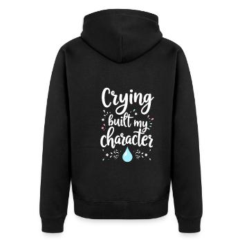 Trennungsermächtigung, Selbstliebe, Neuanfänge - Unisex Premium Bio Zip Hoodie - Schwarz - Hinten - Nico (187cm)
