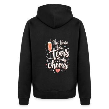 Trennungsermächtigung, Selbstliebe, Neuanfänge - Unisex Premium Bio Zip Hoodie - Schwarz - Hinten - Nico (187cm)