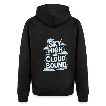 Vue sur les nuages, ciel relaxant, rêveur - Veste à capuche bio Premium Unisexe - noir - Dos - Nico (187cm)