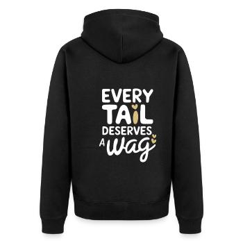 Freiwillige Tierrettung Animal Shelter Heroes - Unisex Premium Organic Zip Hoodie - black - Back - Nico (187cm)