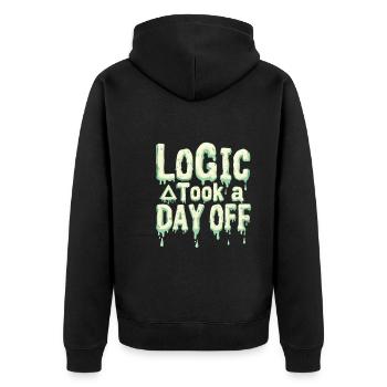 Surréaliste Art Humour Images oniriques Flottant - Veste à capuche bio Premium Unisexe - noir - Dos - Nico (187cm)